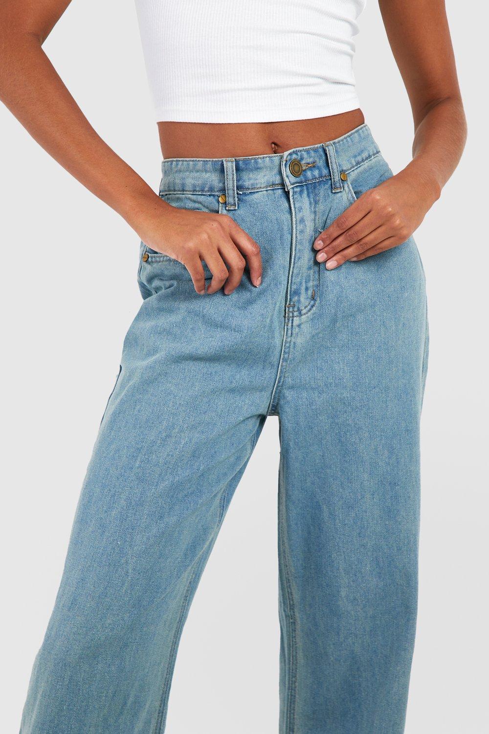 Jean boyfriend deals femme taille haute